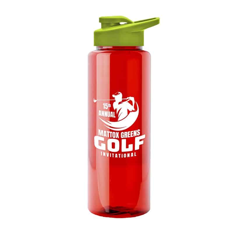 Custom Garyline® Slim Fit RPET Bottle with Drink-Thru Lid - 32 oz. - 4