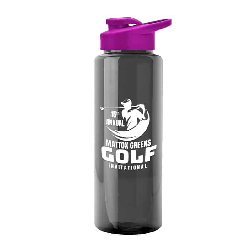 Custom Garyline® Slim Fit RPET Bottle with Drink-Thru Lid - 32 oz. - 8