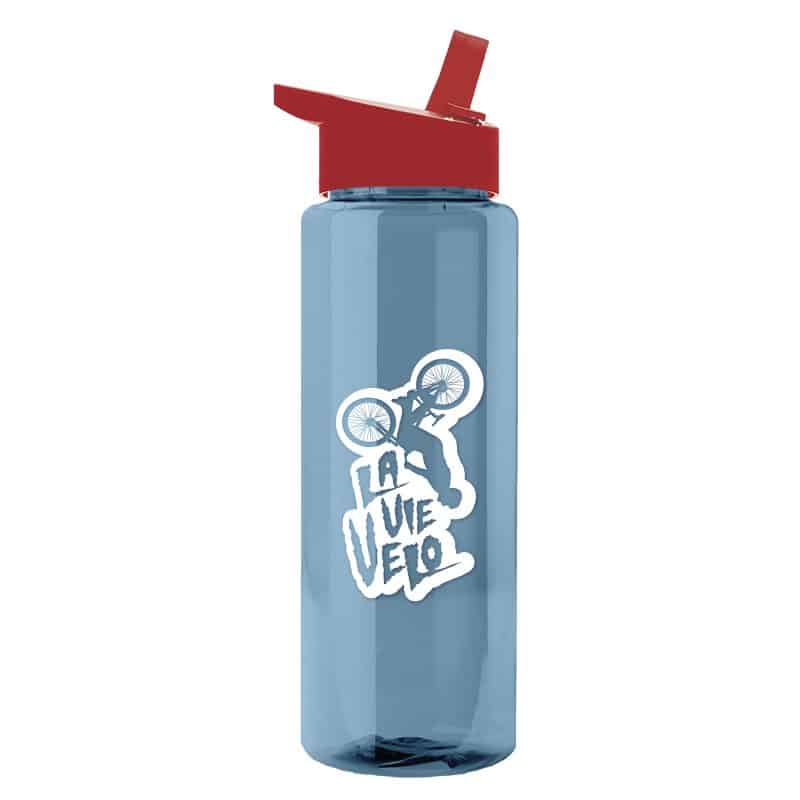 Custom Garyline® Slim Fit RPET Bottle with Flip-Straw Lid - 32 oz. - 1