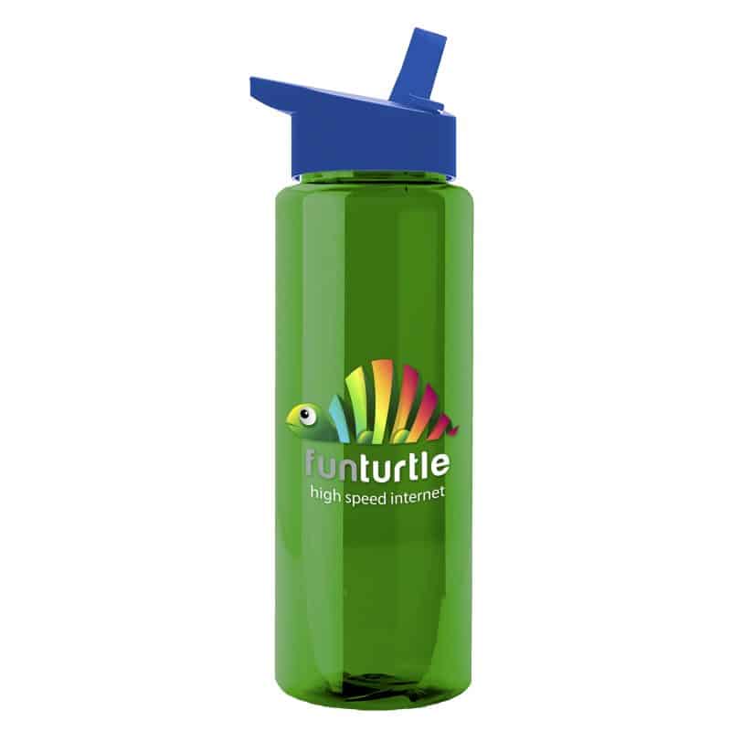 Custom Garyline® Slim Fit RPET Bottle with Flip-Straw Lid - 32 oz. - 3