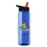 Custom Garyline® Slim Fit RPET Bottle with Flip-Straw Lid - 32 oz. - 6