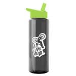 Custom Garyline® Slim Fit RPET Bottle with Flip-Straw Lid - 32 oz. - 8
