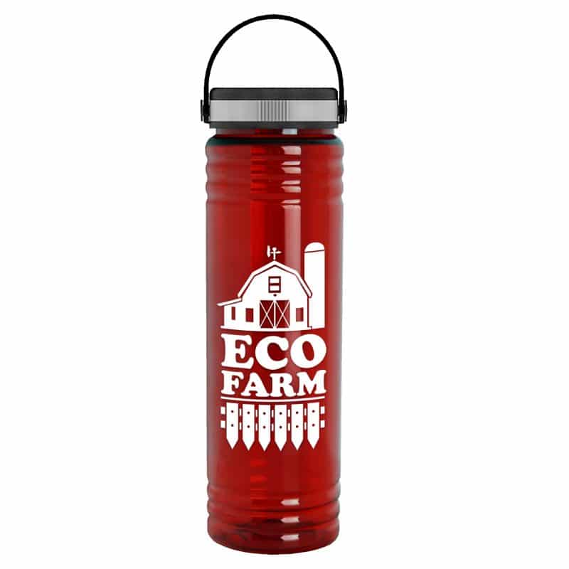Custom Garyline® Slim Fit RPET Bottle with Grip Lid - 24 oz. - 4