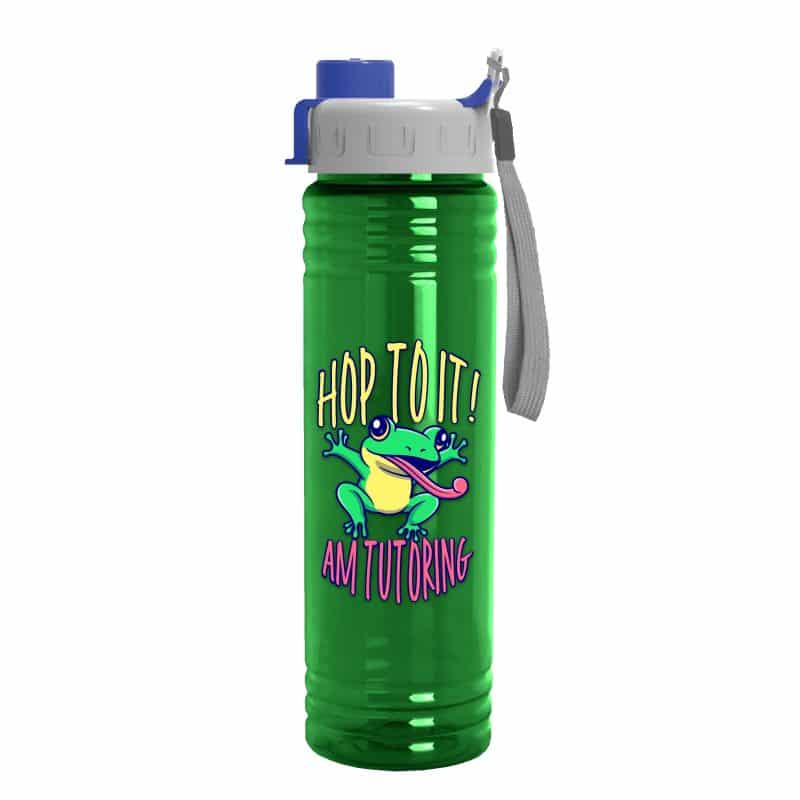 Custom Garyline® Slim Fit RPET Bottle with Quick-Snap Lid - 24 oz. - 3