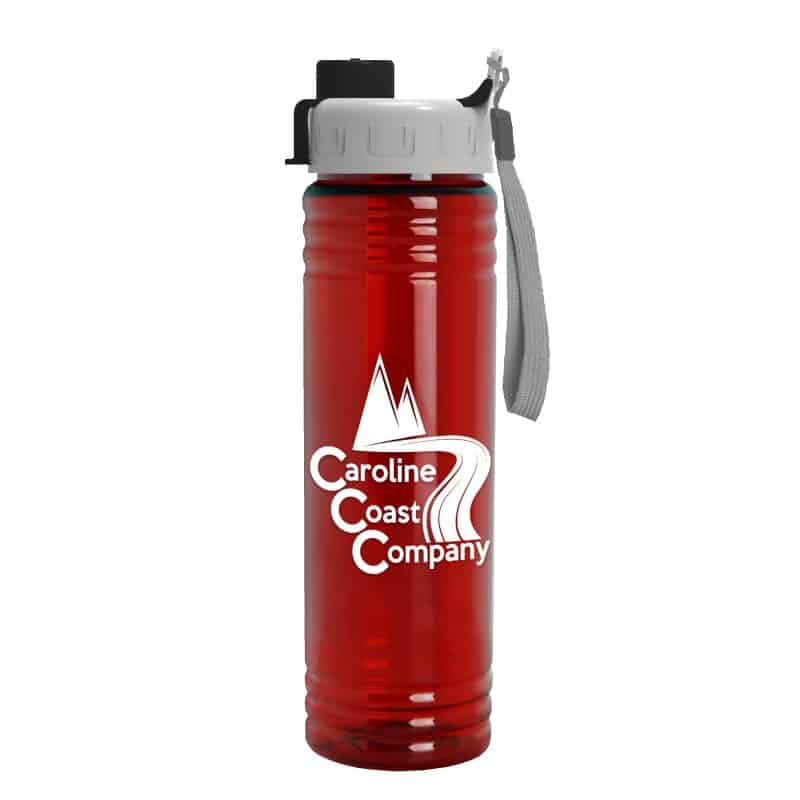 Custom Garyline® Slim Fit RPET Bottle with Quick-Snap Lid - 24 oz. - 4