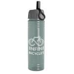 Custom Garyline® Slim Fit RPET Bottle with Ring-Straw Lid - 24 oz.