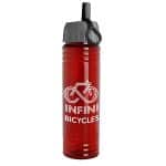 Custom Garyline® Slim Fit RPET Bottle with Ring-Straw Lid - 24 oz. - 4