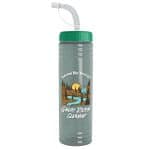 Custom Garyline® Slim Fit RPET Bottle with Straw Lid - 24 oz. - 1