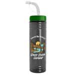 Custom Garyline® Slim Fit RPET Bottle with Straw Lid - 24 oz. - 2