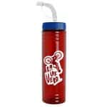 Custom Garyline® Slim Fit RPET Bottle with Straw Lid - 24 oz. - 7