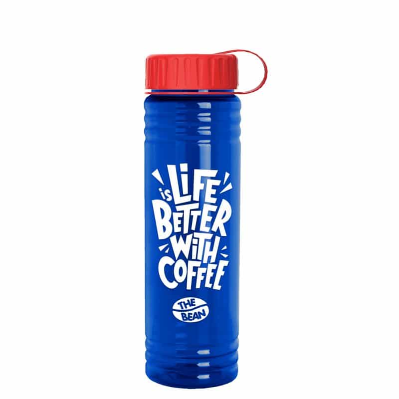 Custom Garyline® Slim Fit RPET Bottle with Tethered Lid - 24 oz. - 2