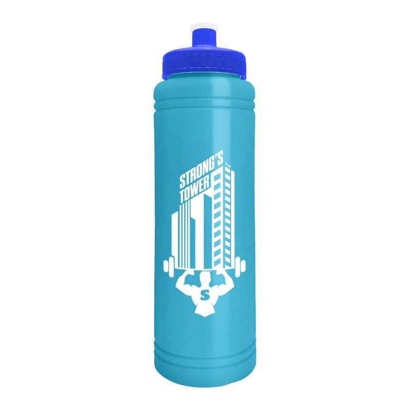 Custom Garyline® Slim Line Bottle with Push-Pull Lid - 25 oz. - 1
