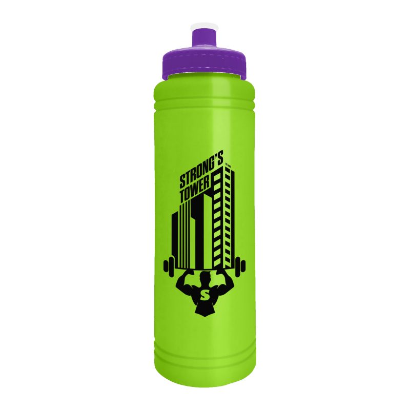 Custom Garyline® Slim Line Bottle with Push-Pull Lid - 25 oz. - 5
