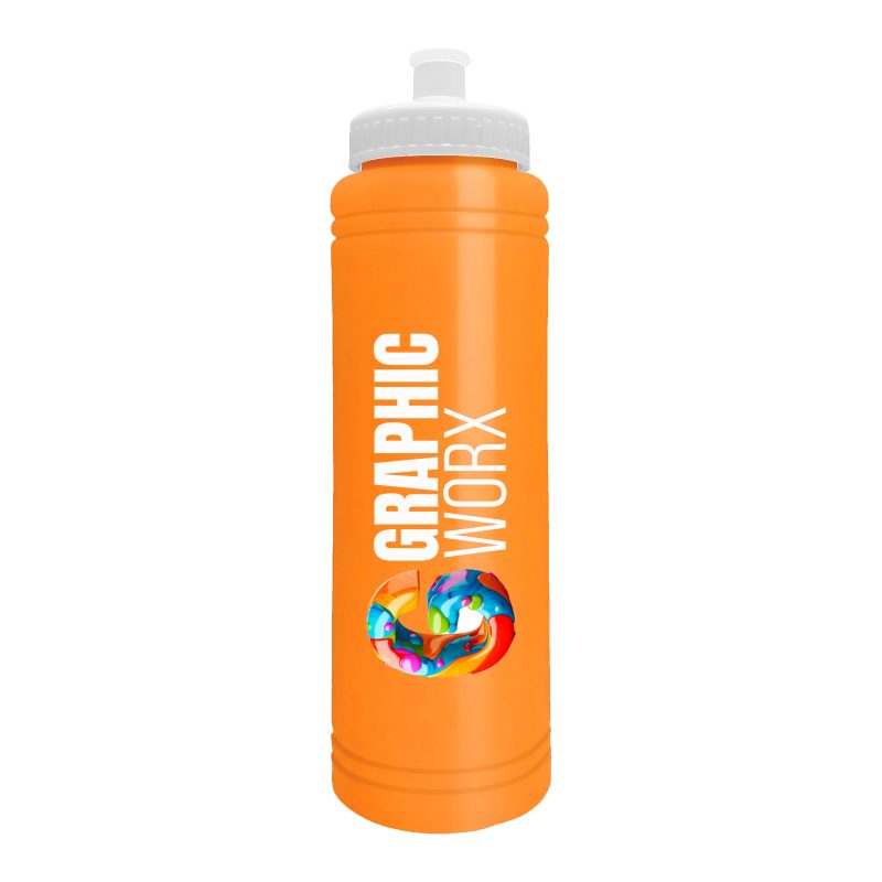 Custom Garyline® Slim Line Bottle with Push-Pull Lid - 25 oz. - 7