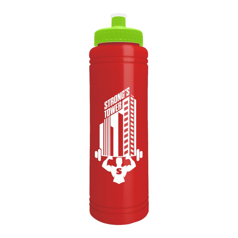Custom Garyline® Slim Line Bottle with Push-Pull Lid - 25 oz. - 8