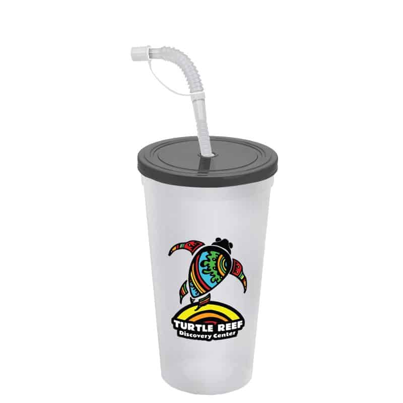 Custom Garyline® Sport Sipper Cup with Straw Lid - 24 oz. - 2