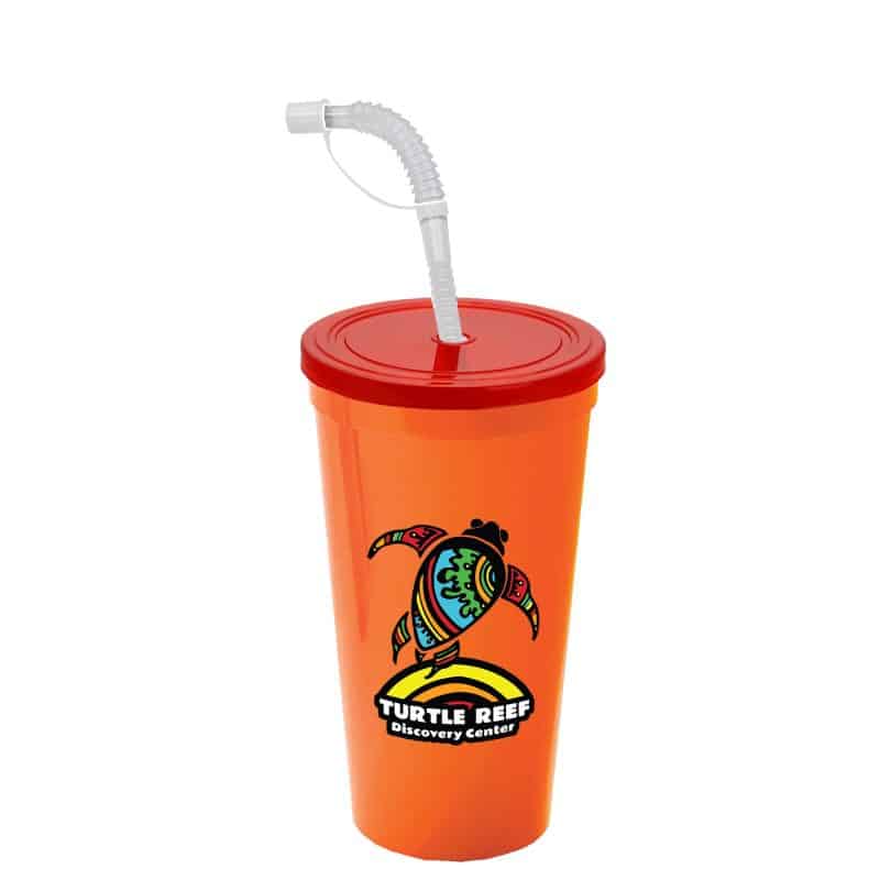 Custom Garyline® Sport Sipper Cup with Straw Lid - 24 oz. - 4