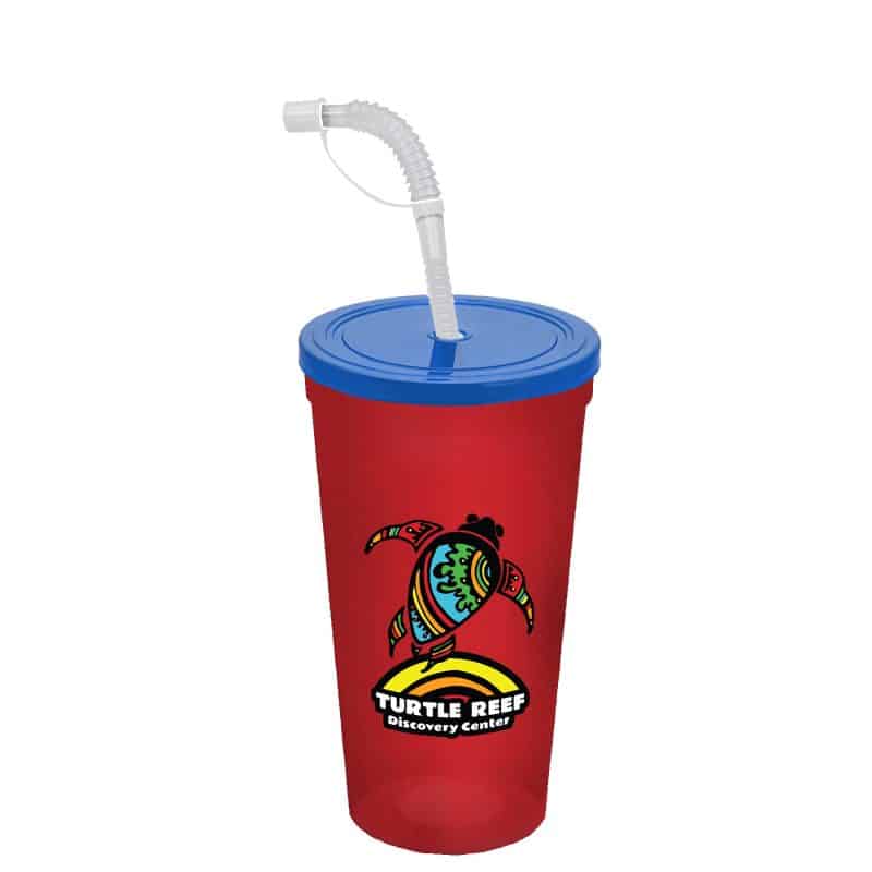 Custom Garyline® Sport Sipper Cup with Straw Lid - 24 oz. - 9