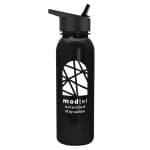 Custom Garyline® Terrain Metallike Bottle with Flip-Straw Lid - 24 oz.