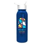 Custom Garyline® Terrain Metallike Bottle with Flip-Straw Lid - 24 oz. - 4