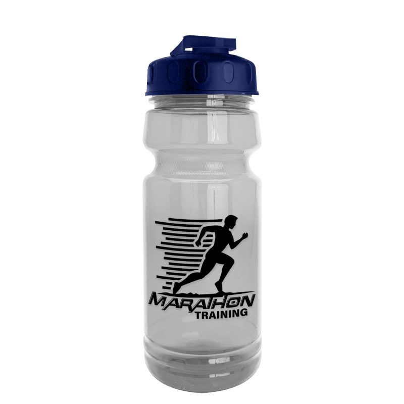 Custom Garyline® Trainer Clear Bottle with Flip-Top Lid - 24 oz. - 2