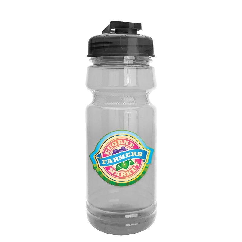 Custom Garyline® Trainer Clear Bottle with Flip-Top Lid - 24 oz. - 5