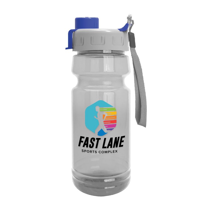 Custom Garyline® Trainer Clear Bottle with Quick-Snap Lid - 24 oz. - 1