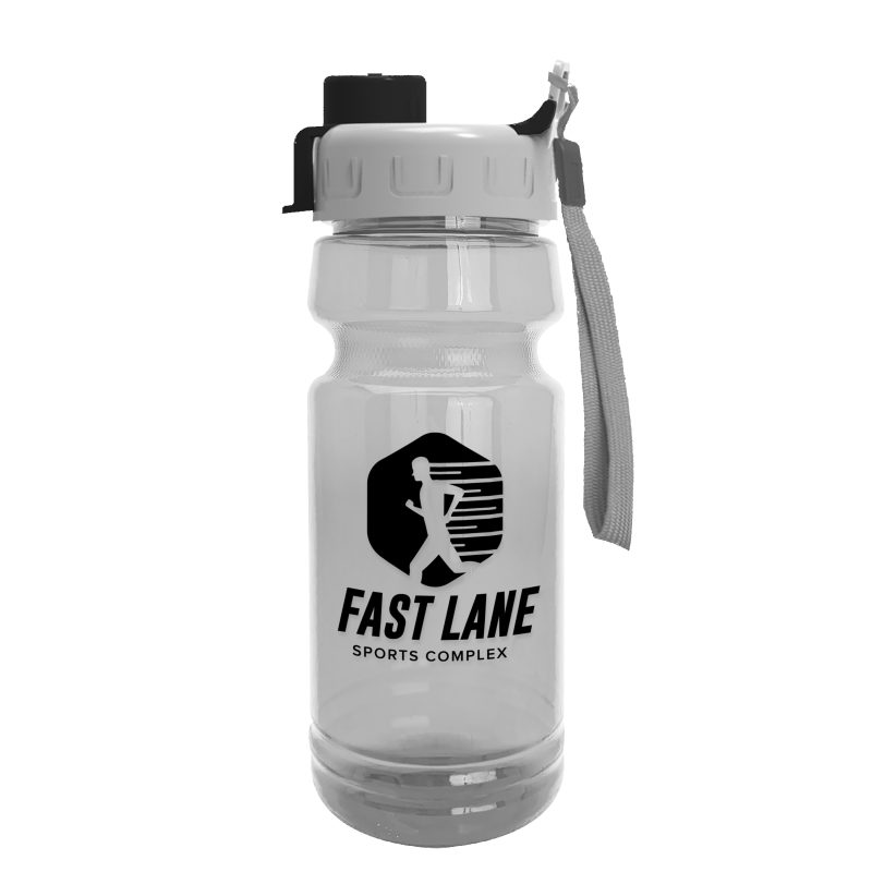 Custom Garyline® Trainer Clear Bottle with Quick-Snap Lid - 24 oz.