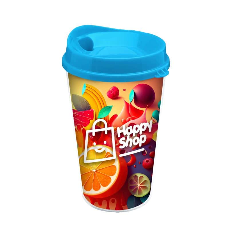 Custom Garyline® Transparent Tumbler with Sip Lid and Full-Color Paper Insert - 16 oz. - 1