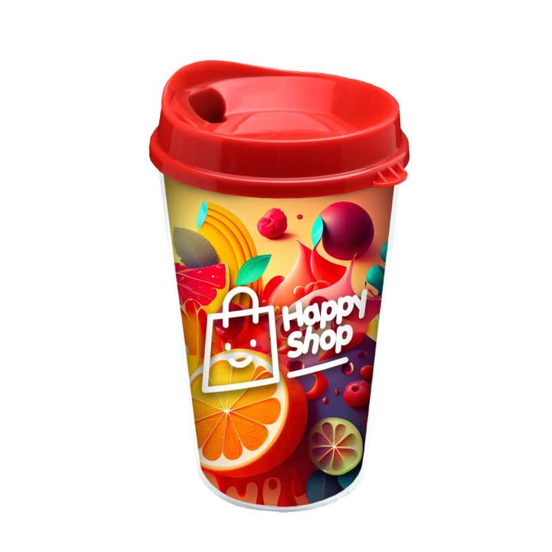 Custom Garyline® Transparent Tumbler with Sip Lid and Full-Color Paper Insert - 16 oz. - 5