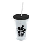 Custom Garyline® Transparent Tumbler with Straw Lid - 16 oz.