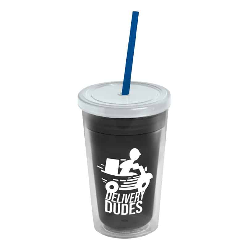 Custom Garyline® Transparent Tumbler with Straw Lid - 16 oz. - 2