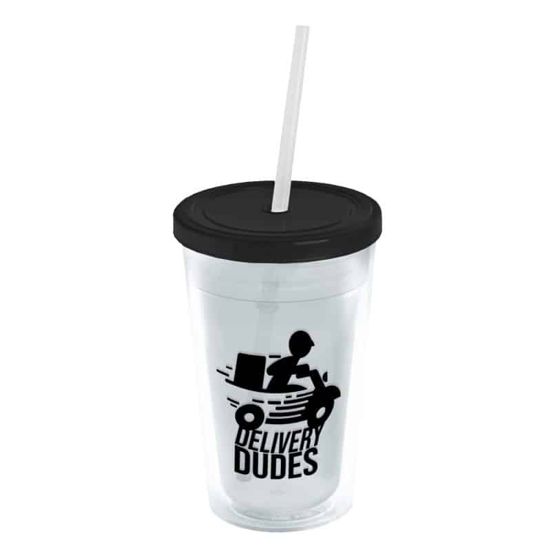 Custom Garyline® Transparent Tumbler with Straw Lid - 16 oz.