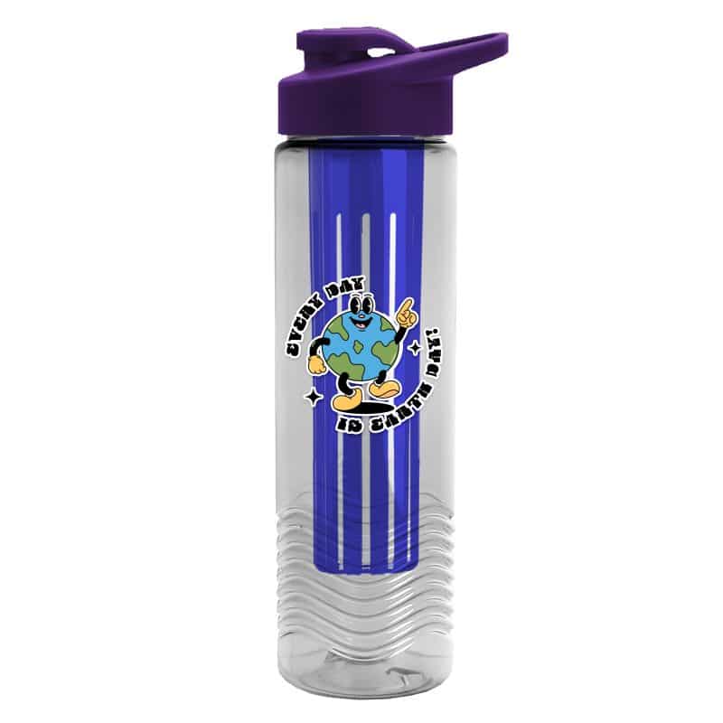 Custom Garyline® Wave Tritan® Bottle with Drink-Thru Lid and Infuser - 24 oz. - 1