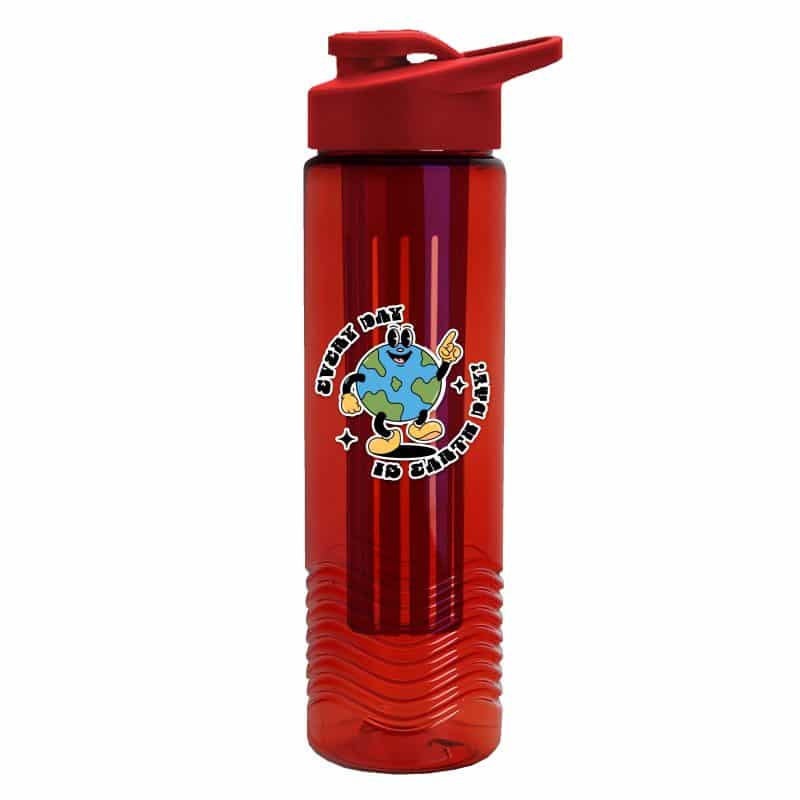 Custom Garyline® Wave Tritan® Bottle with Drink-Thru Lid and Infuser - 24 oz. - 7