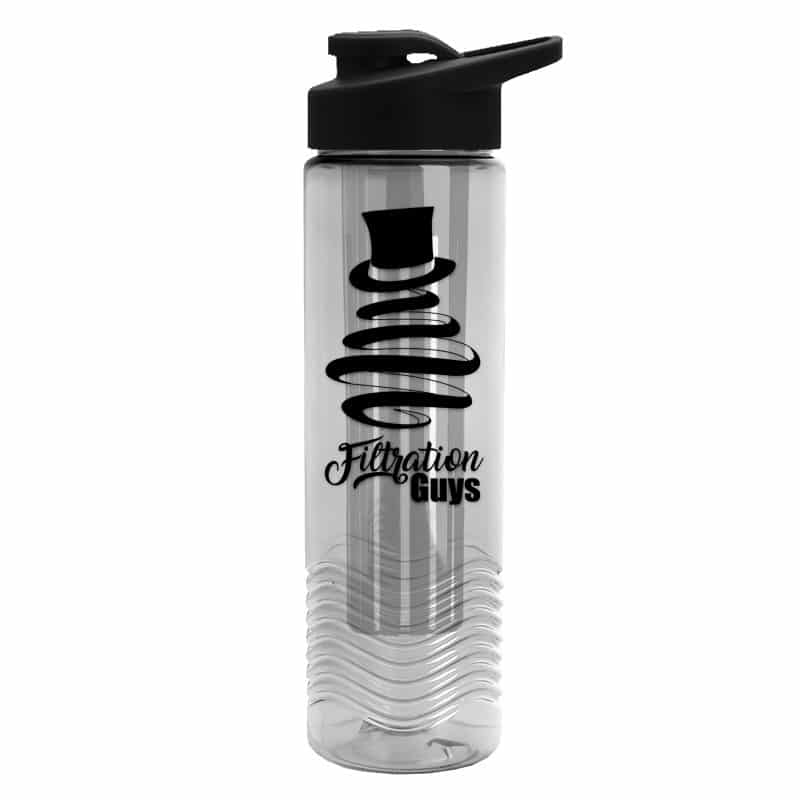 Custom Garyline® Wave Tritan® Bottle with Drink-Thru Lid and Infuser - 24 oz.