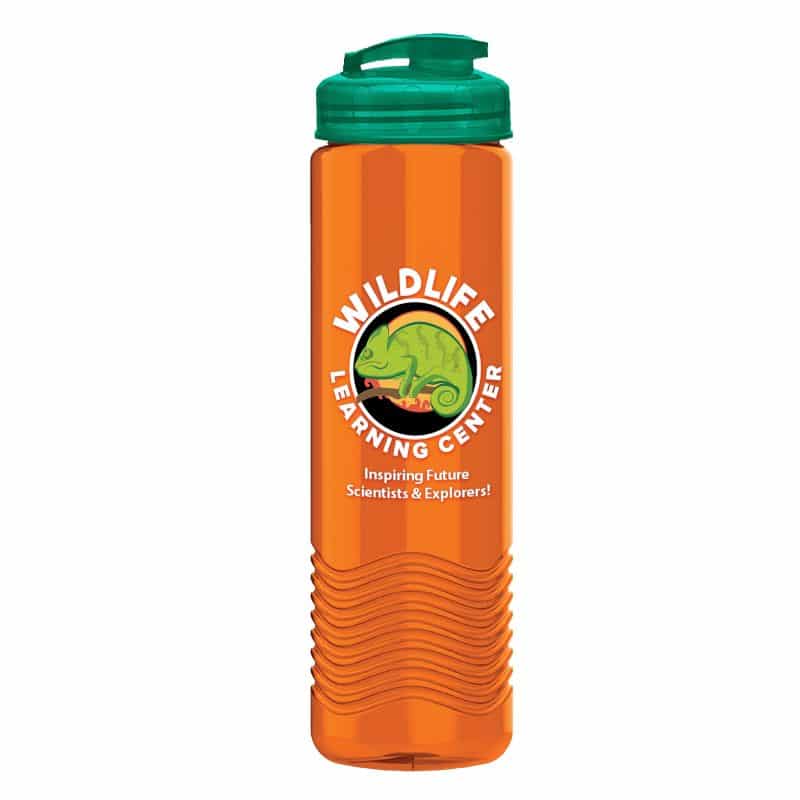 Custom Garyline® Wave Tritan® Bottle with Flip-Top Lid - 24 oz. - 9