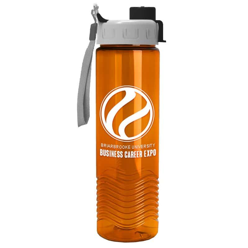 Custom Garyline® Wave Tritan® Bottle with Quick-Snap Lid - 24 oz. - 4