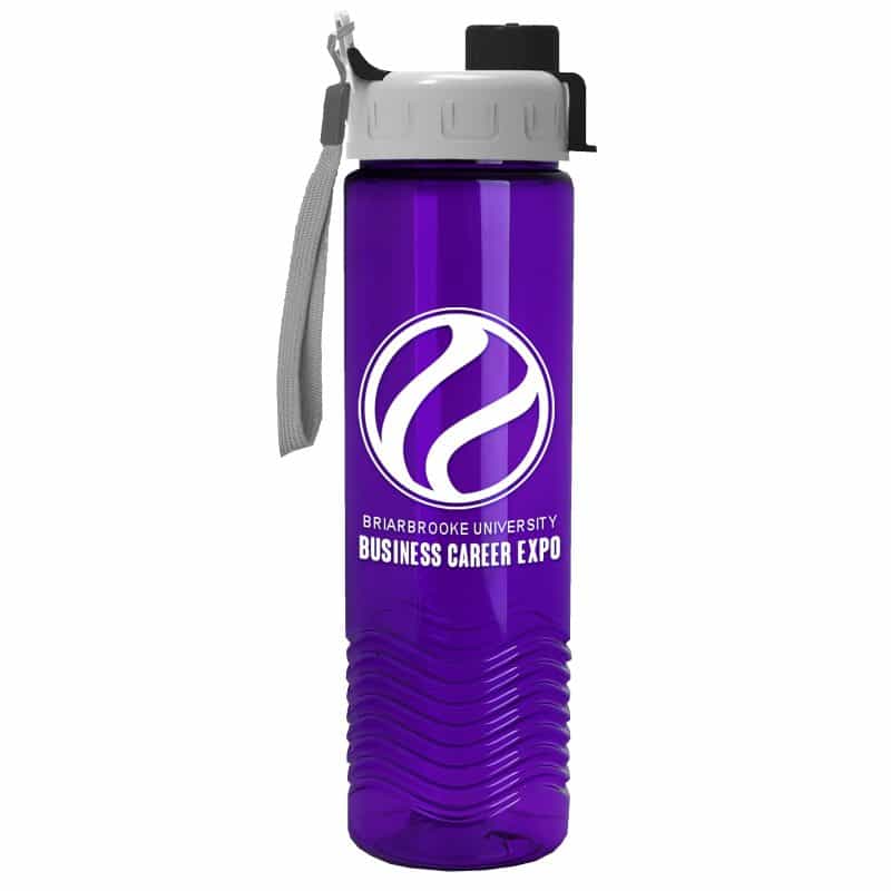 Custom Garyline® Wave Tritan® Bottle with Quick-Snap Lid - 24 oz. - 6