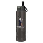 Custom Garyline® Wave Tritan® Bottle with Ring-Straw Lid - 24 oz. - 1
