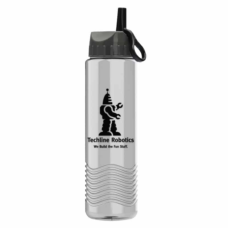 Custom Garyline® Wave Tritan® Bottle with Ring-Straw Lid - 24 oz.