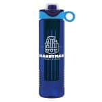 Custom Garyline® Wave Tritan® Bottle with Two-Tone Drink-Thru Lid with Silicone Loop and Infuser - 24 oz. - 2