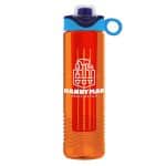 Custom Garyline® Wave Tritan® Bottle with Two-Tone Drink-Thru Lid with Silicone Loop and Infuser - 24 oz. - 4