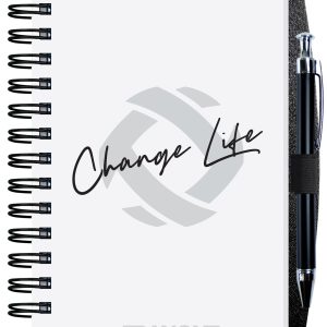 Custom Gloss Cover Journals w/100 Sheets & Pen (5 ¼"x 8 ¼")