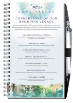 Custom Gloss Cover Journals w/50 Sheets & Pen (5 ¼"x 8 ¼")