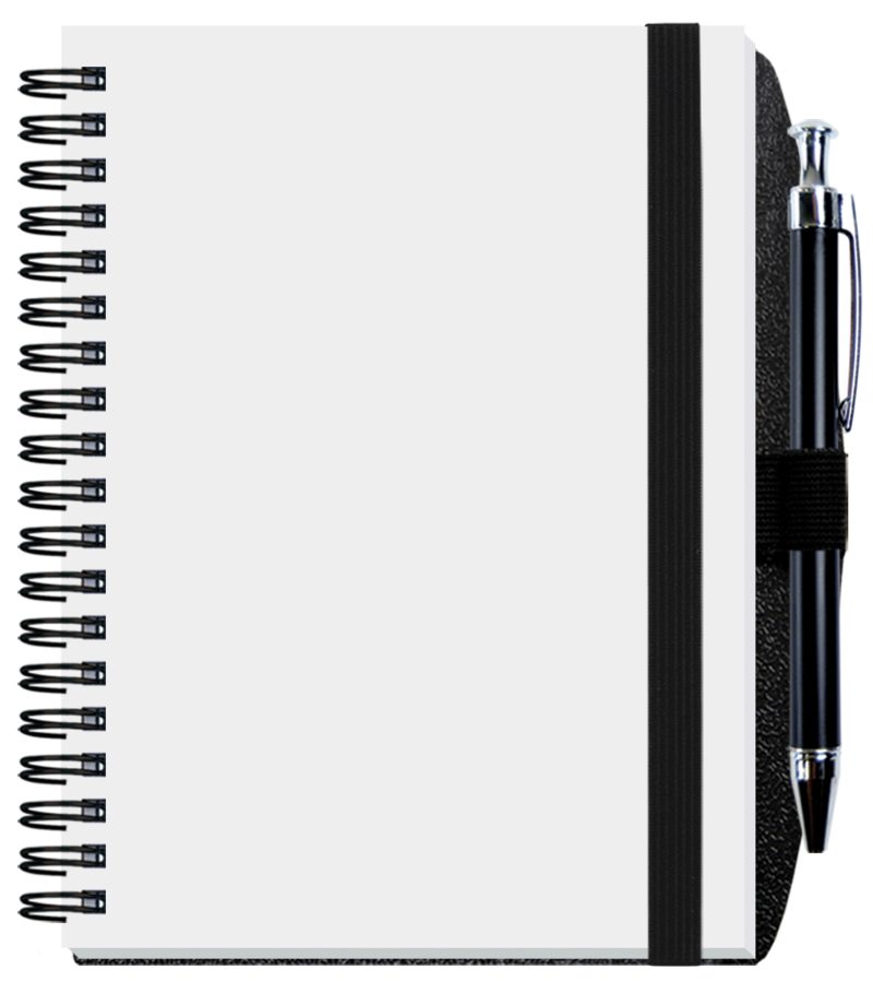 Custom Gloss Cover Journals w/50 Sheets & Pen (5"x 7") - 1