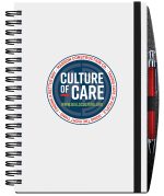 Custom Gloss Cover Journals w/50 Sheets & Pen (7"x 10")