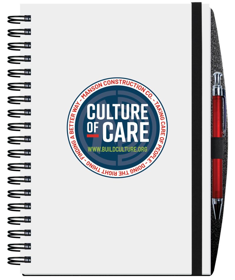 Custom Gloss Cover Journals w/50 Sheets & Pen (7"x 10")