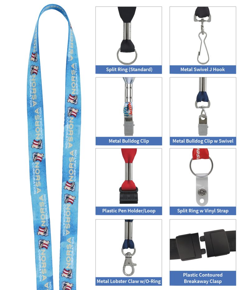 Custom Good Value™ 1/2" Fine-Print Lanyard