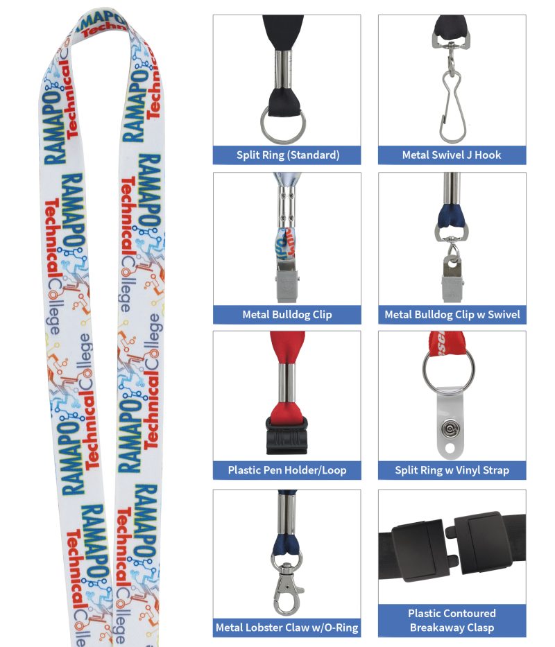 Custom Good Value™ 3/4" Fine-Print Lanyard